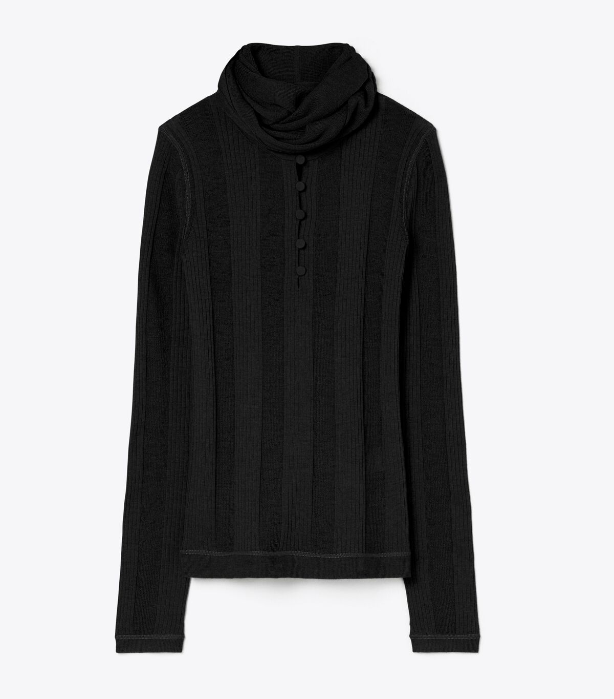 Fine Rib Front-Tie Sweater tory burch fine rib front tie sweater