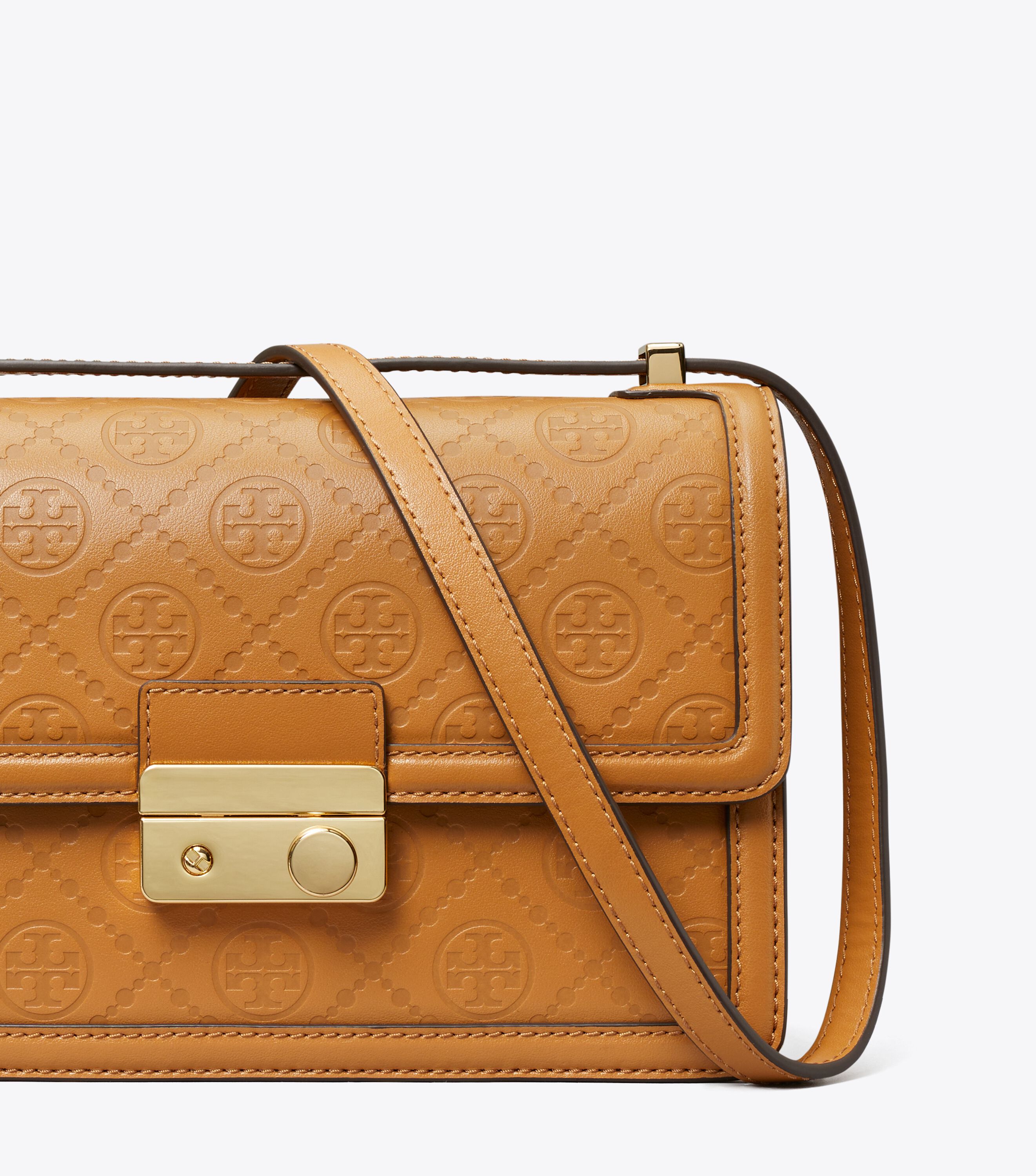 Tory burch brown leather crossbody outlet