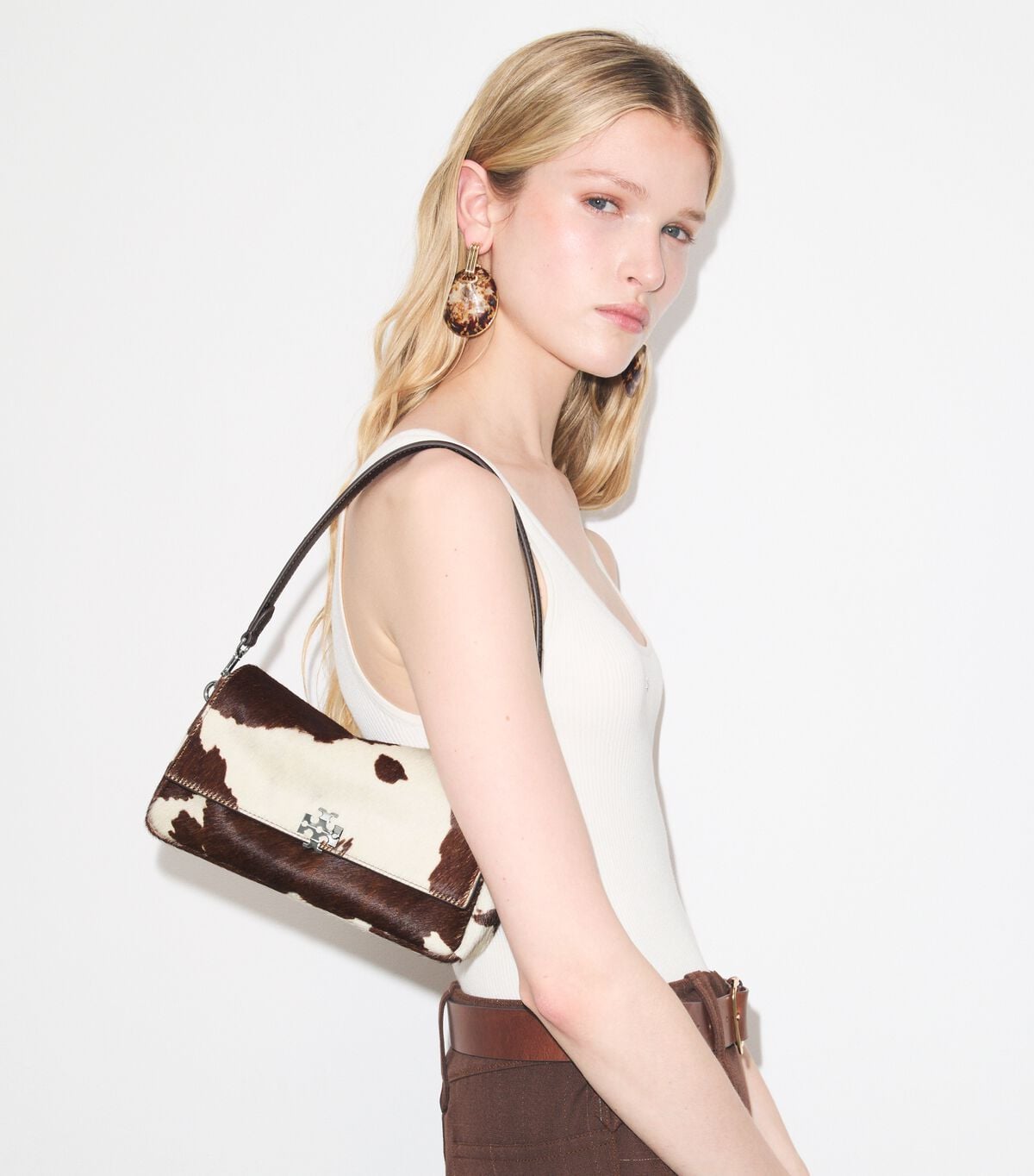 Small Charlie Calf Hair Shoulder Bag tory burch small charlie calf hair shoulder bag