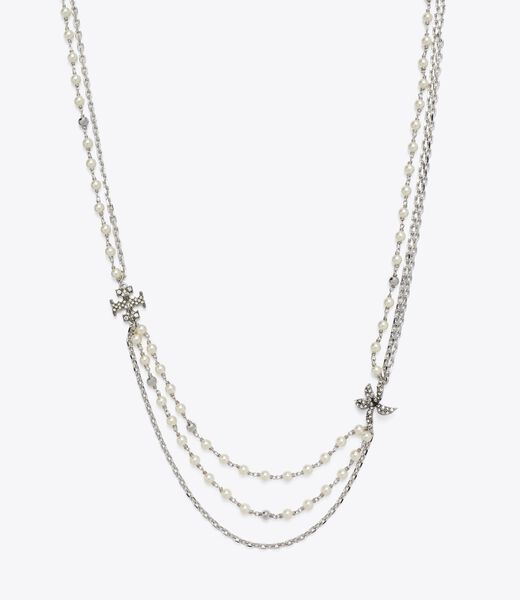 tory burch moondance multi strand pearl necklace