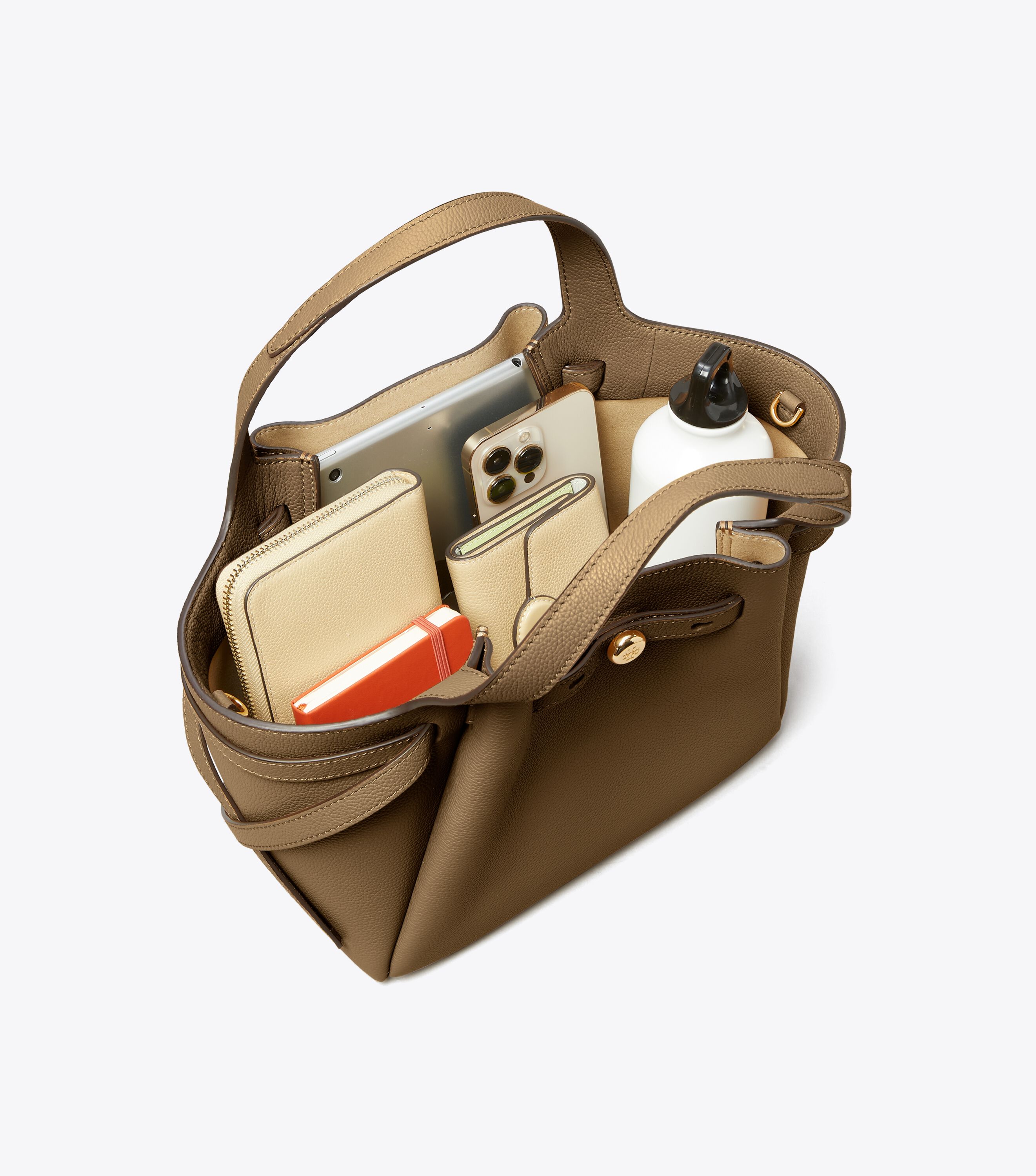 トートバッグ TORY BURCH TOTES MUSHROOM Tory Burch Small Romy Leather Tote - Wild Mushroom