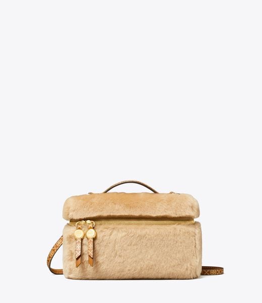 Romy Shearling Slim Top Handle Bag tory burch romy shearling slim top handle bag