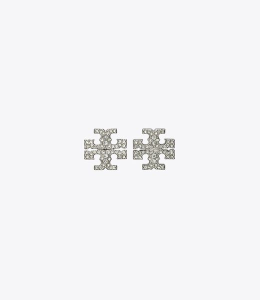 tory burch icon pave stud earrings