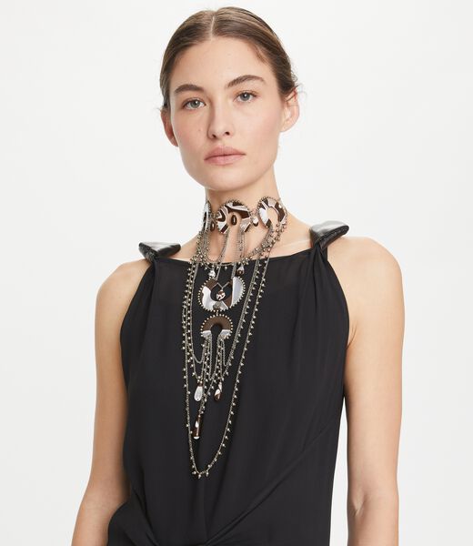 tory burch bead and resin necklace