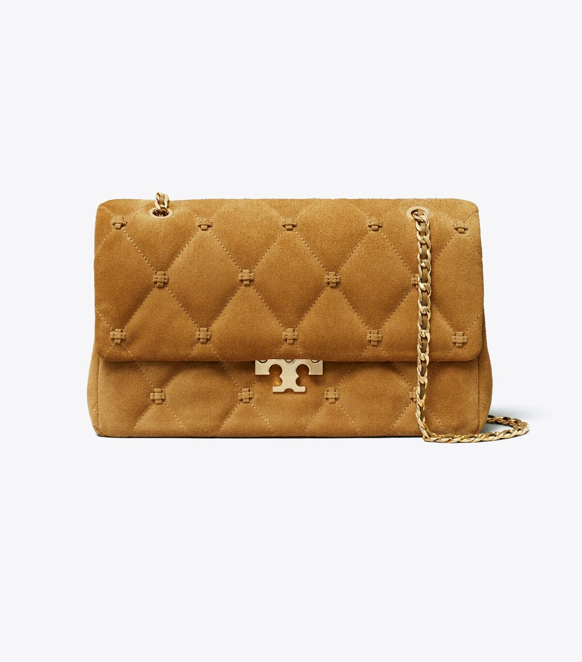 tory burch bunny knot suede shoulder bag