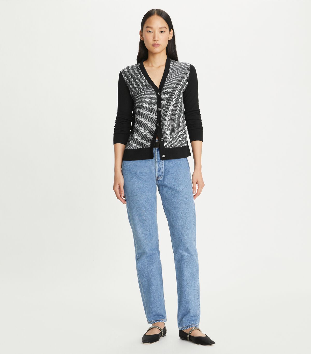 tory burch silk front cardigan