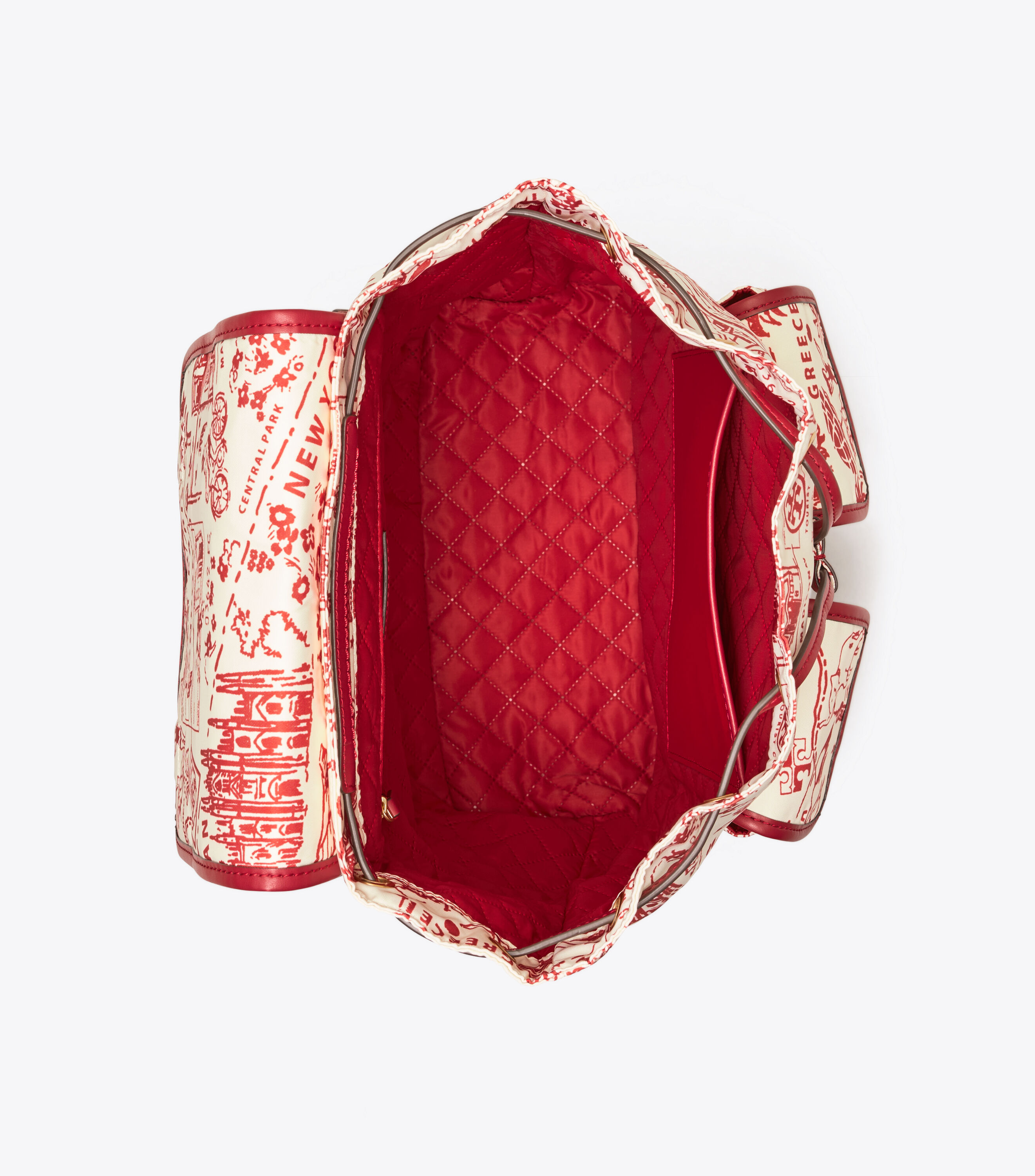 Tory Burch Perry Nylon Printed Flap Backpack Tory Burch UAE