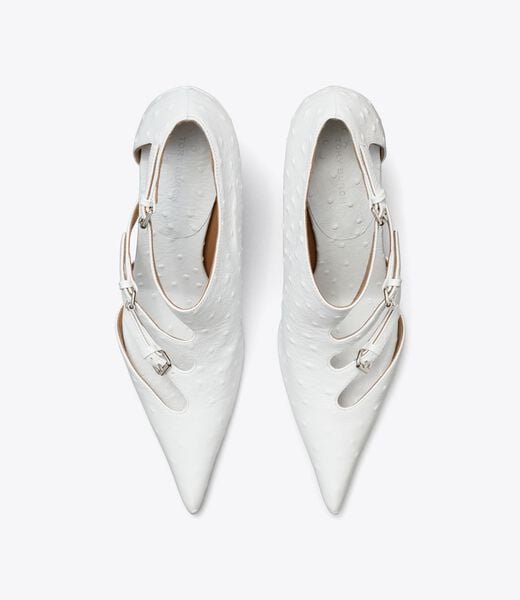 tory burch multi buckle pump