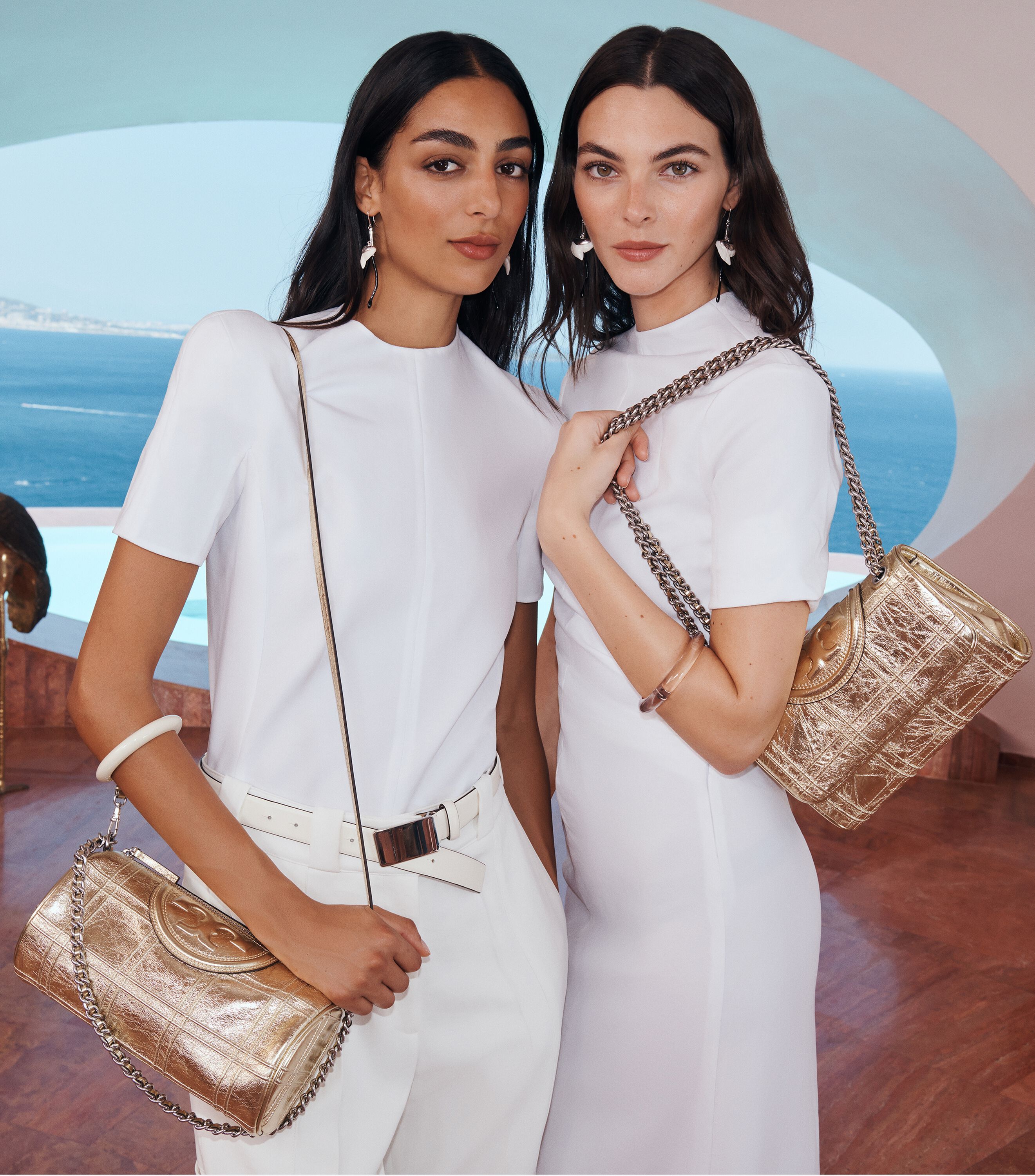 Tory burch fleming metallic on sale
