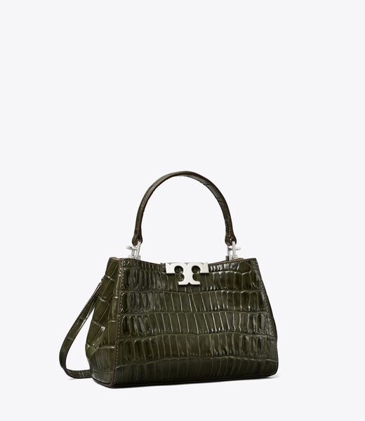 tory burch mini eleanor croc embossed satchel