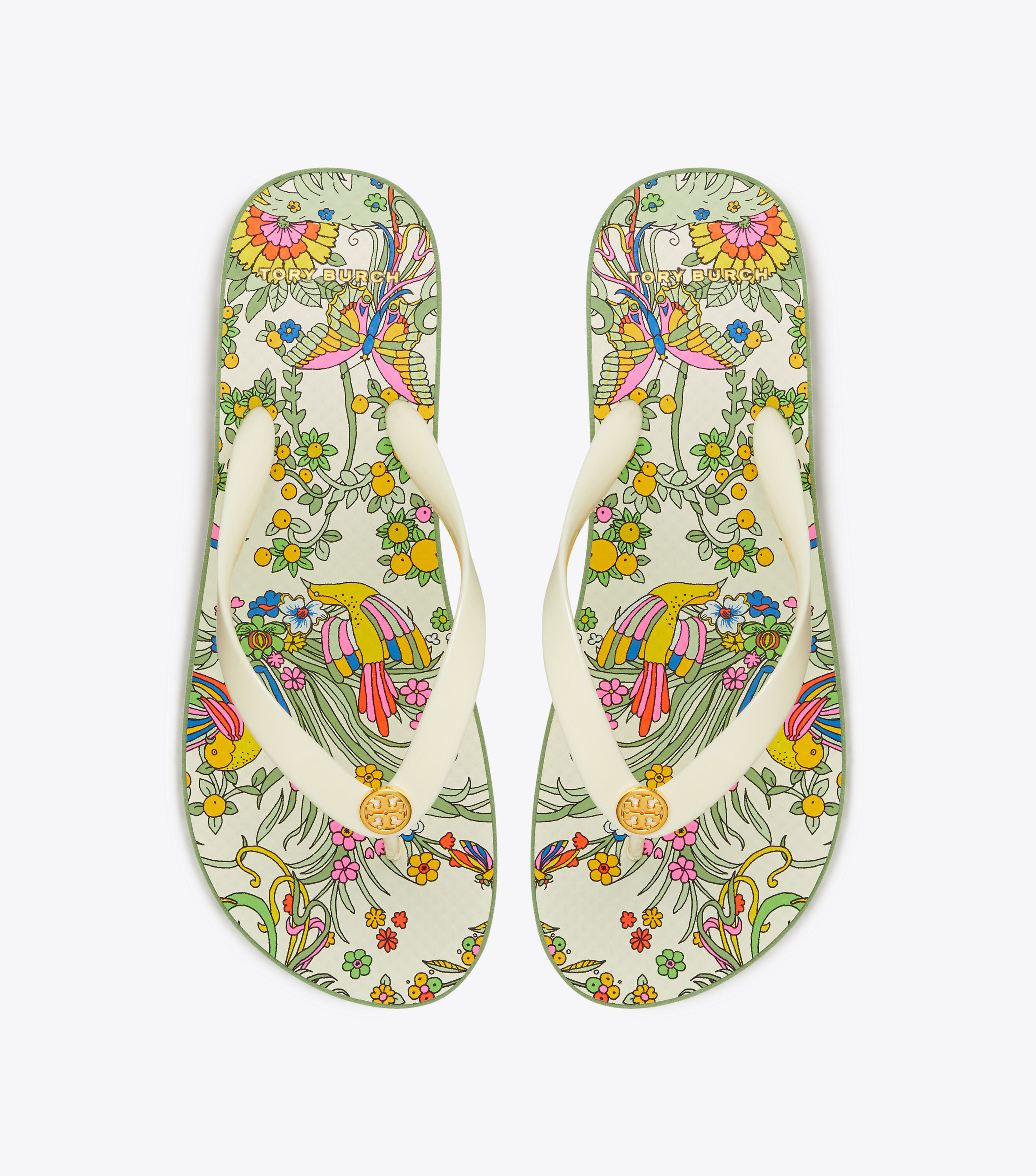 Tory burch carved wedge flip top flop