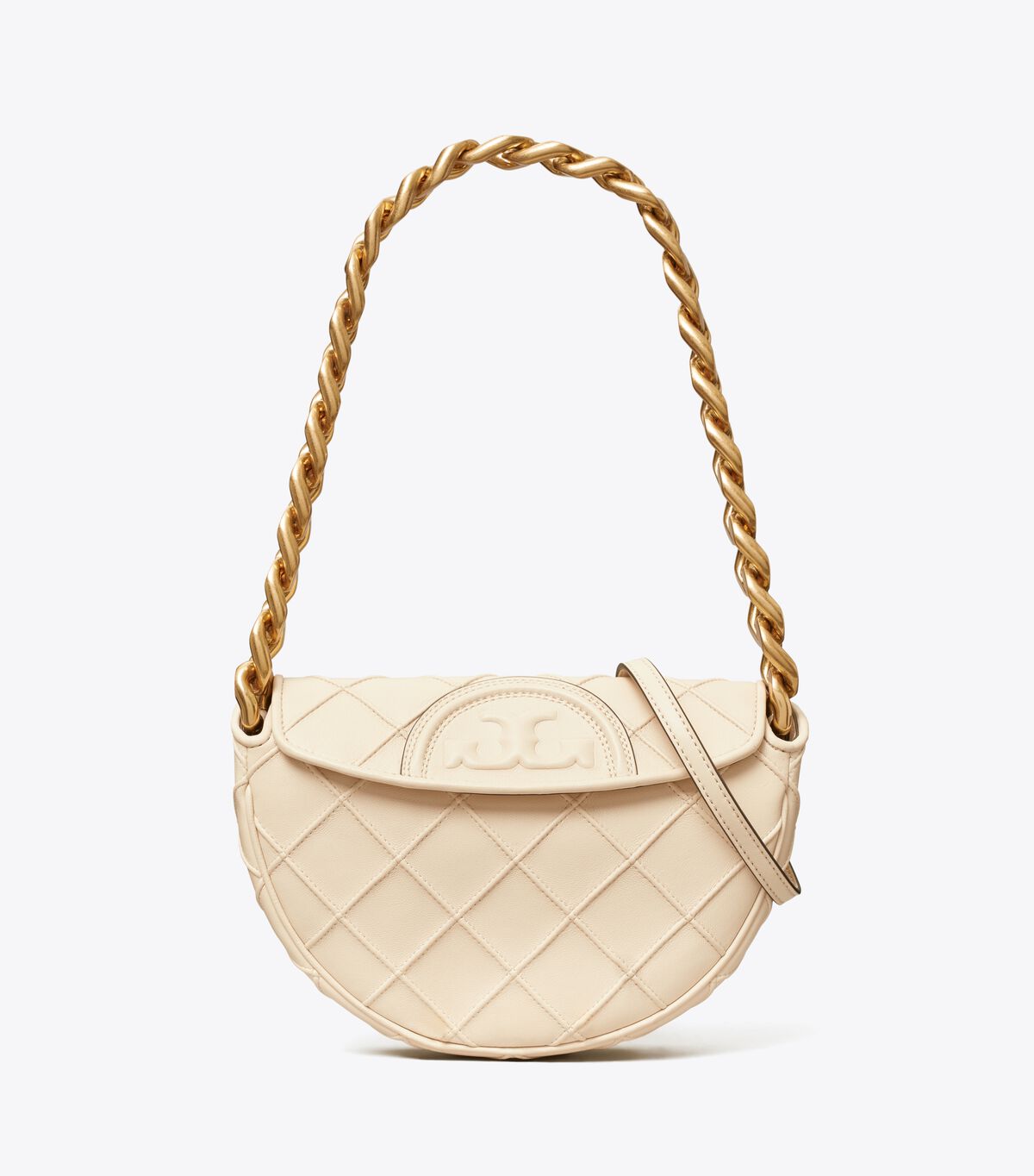 tory burch mini fleming soft crescent bag