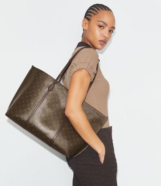 tory burch perry coated canvas tote