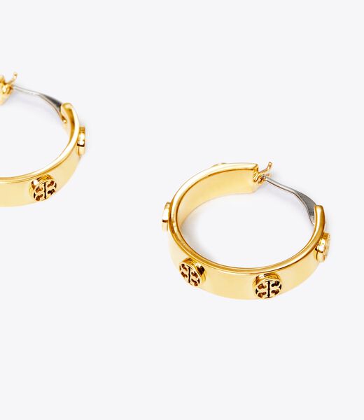 tory burch small miller stud huggie earrings