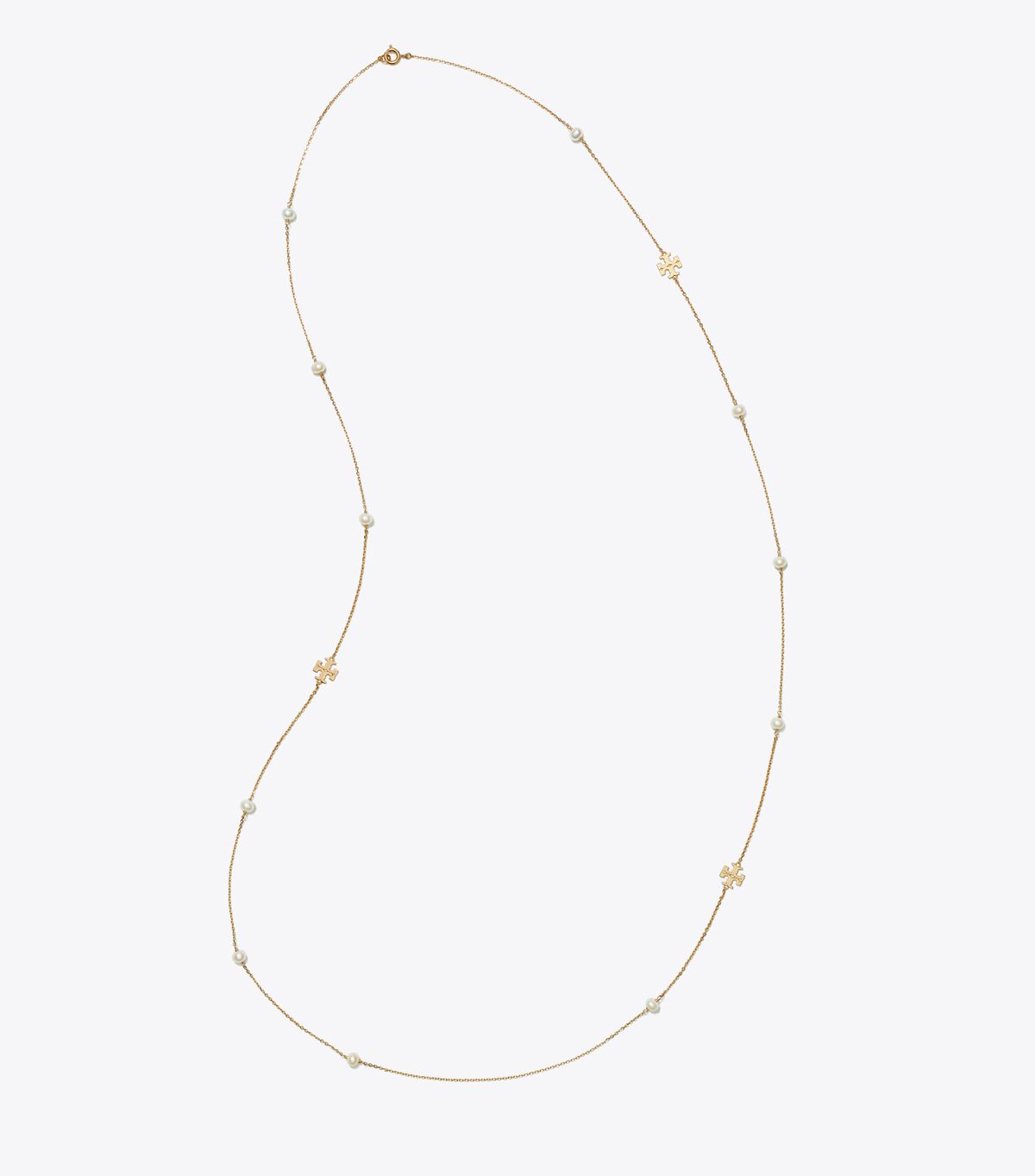 tory burch long kira pearl necklace