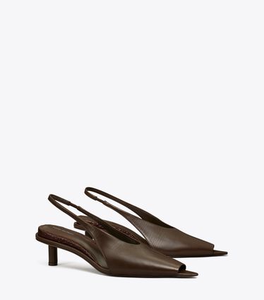 Hidden Peep Toe Slingback