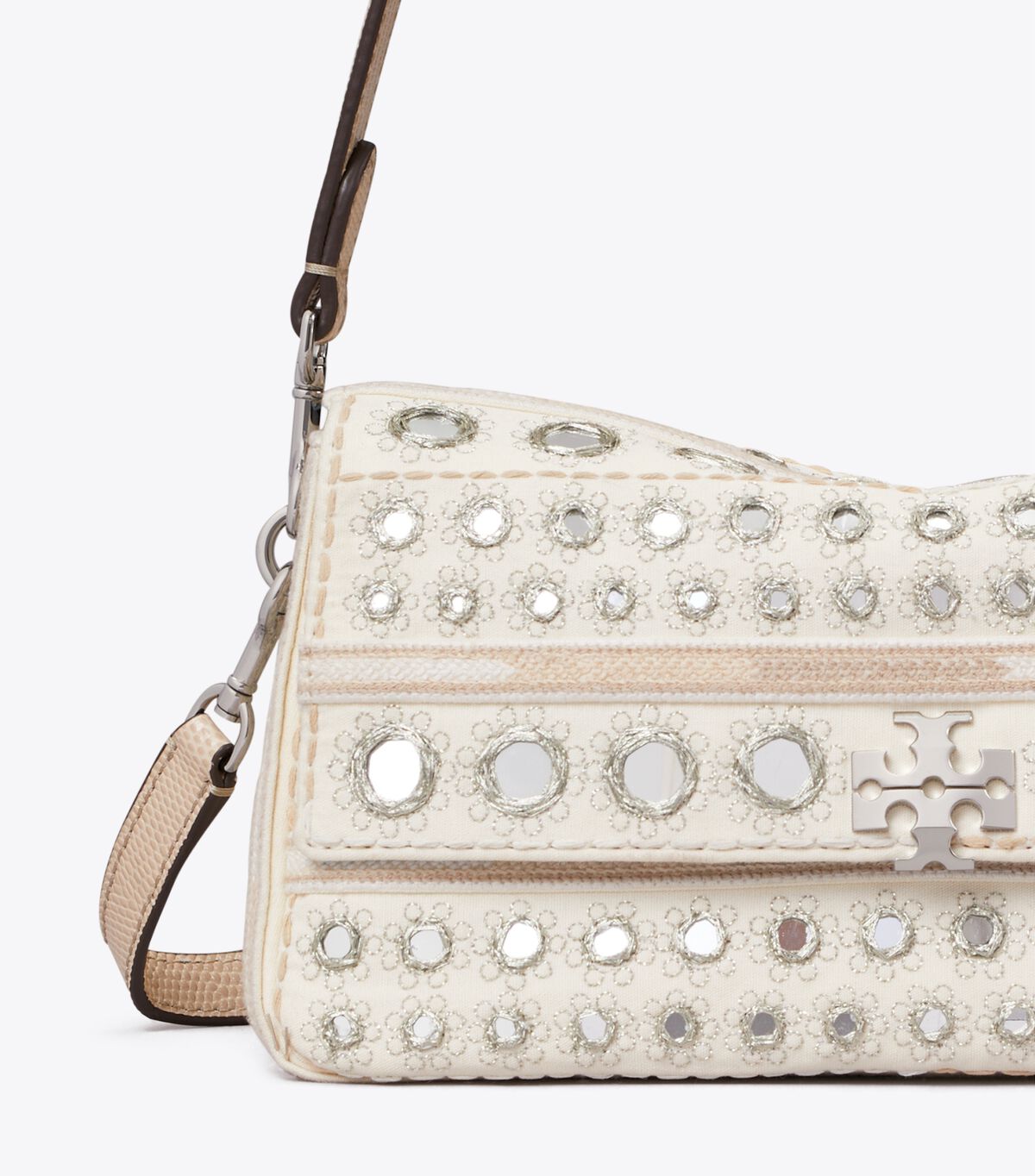 tory burch small charlie embellished shoulder bag