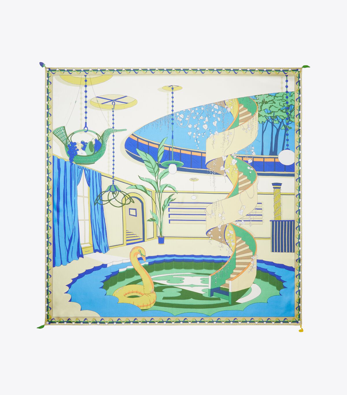 tory burch the pool silk square scarf