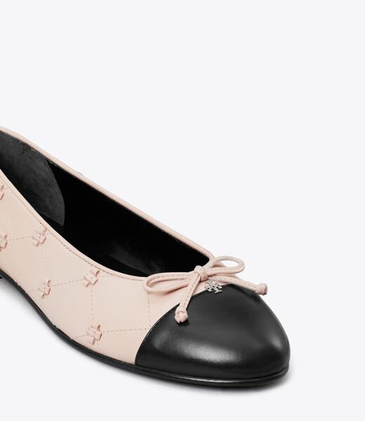 tory burch bunny knot cap toe ballet flat