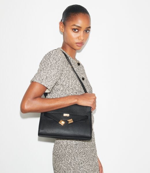 tory burch lee radziwill pebbled shoulder bag