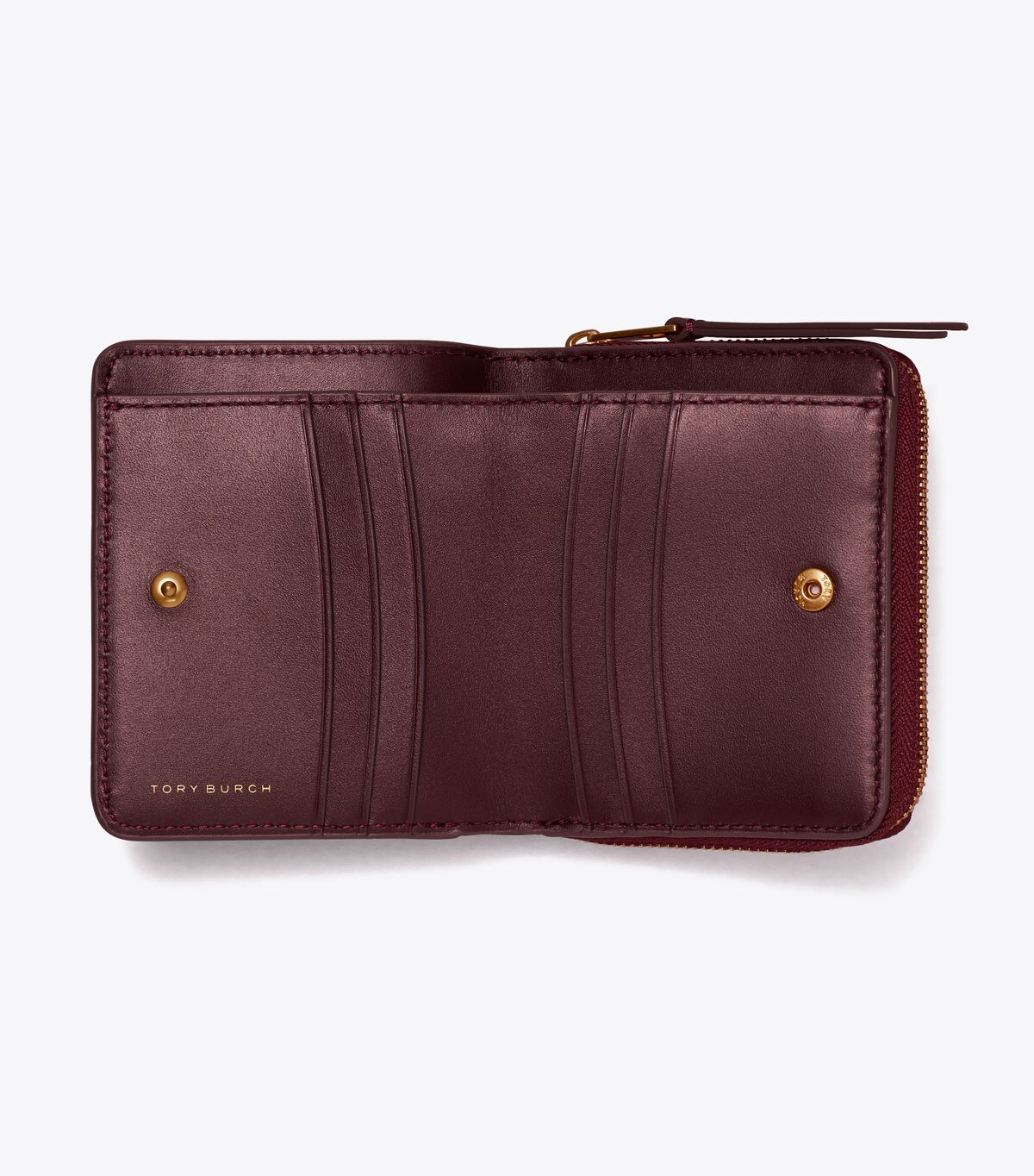 tory burch t monogram patent embossed bi fold wallet