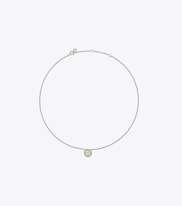Miller Pavé Logo Delicate Necklace