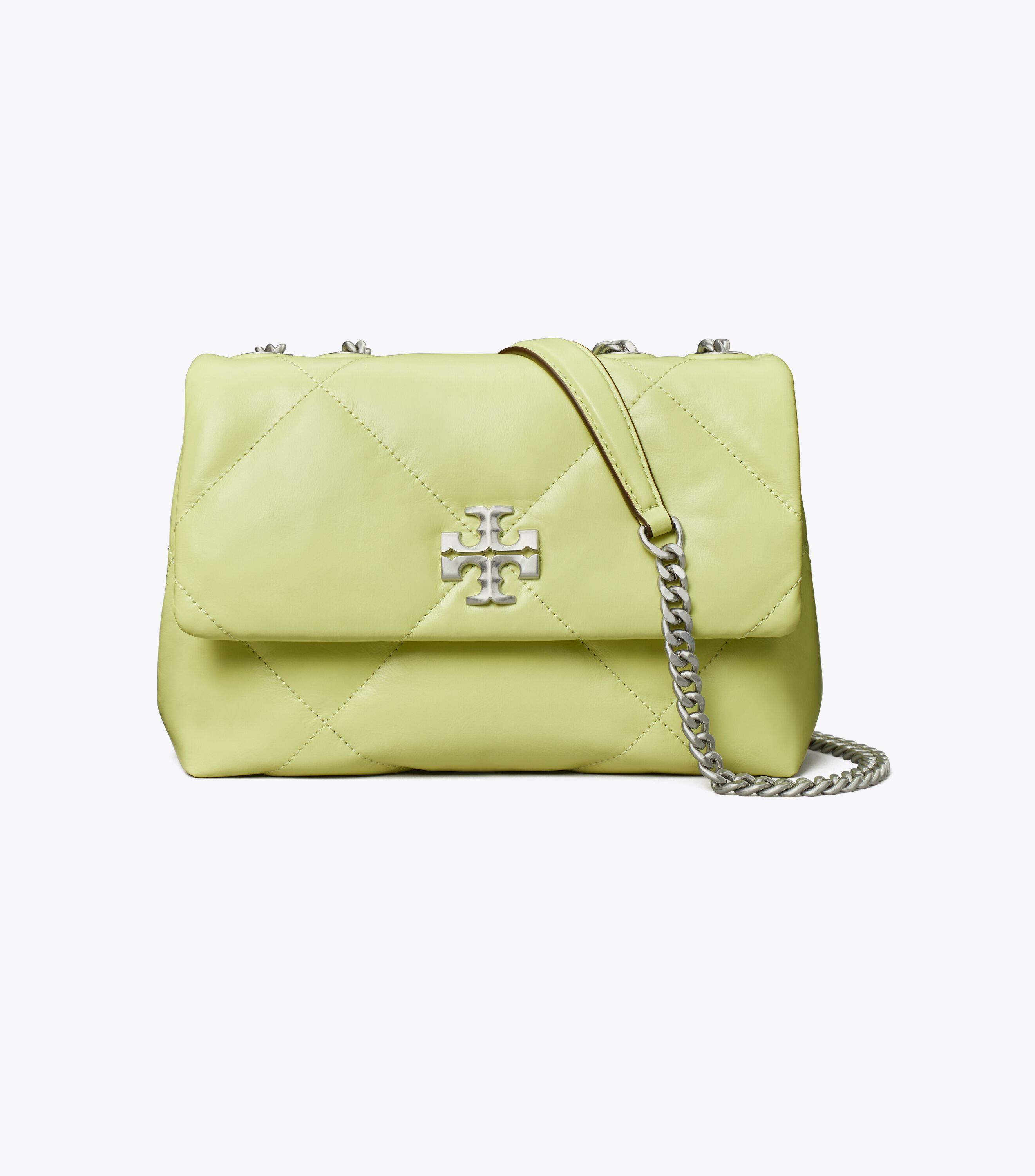 Small Kira Diamond Quilt Convertible Shoulder Bag, Fresh