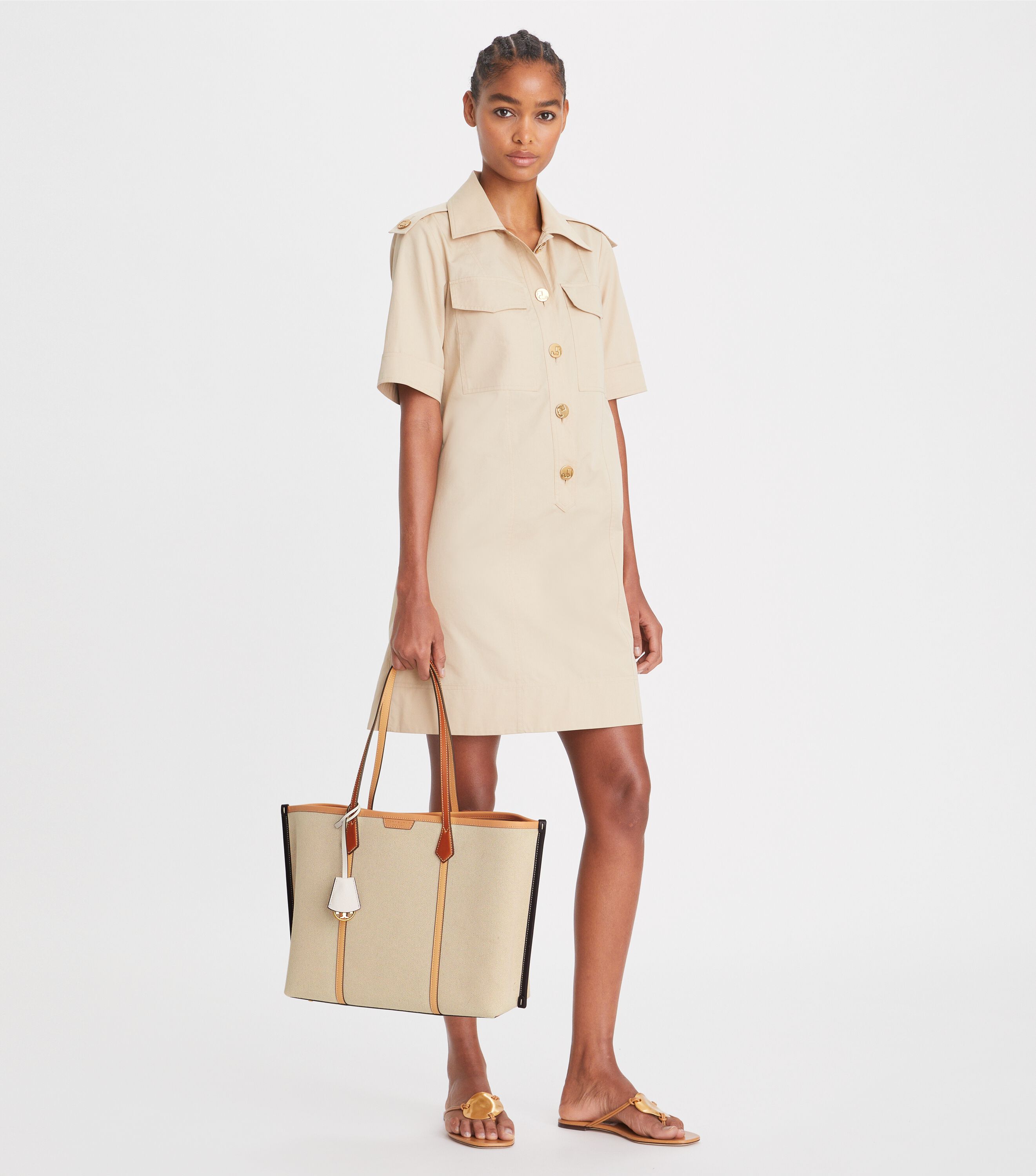 Tory burch perry 2025 canvas oversized tote