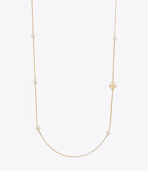 tory burch long kira pearl necklace