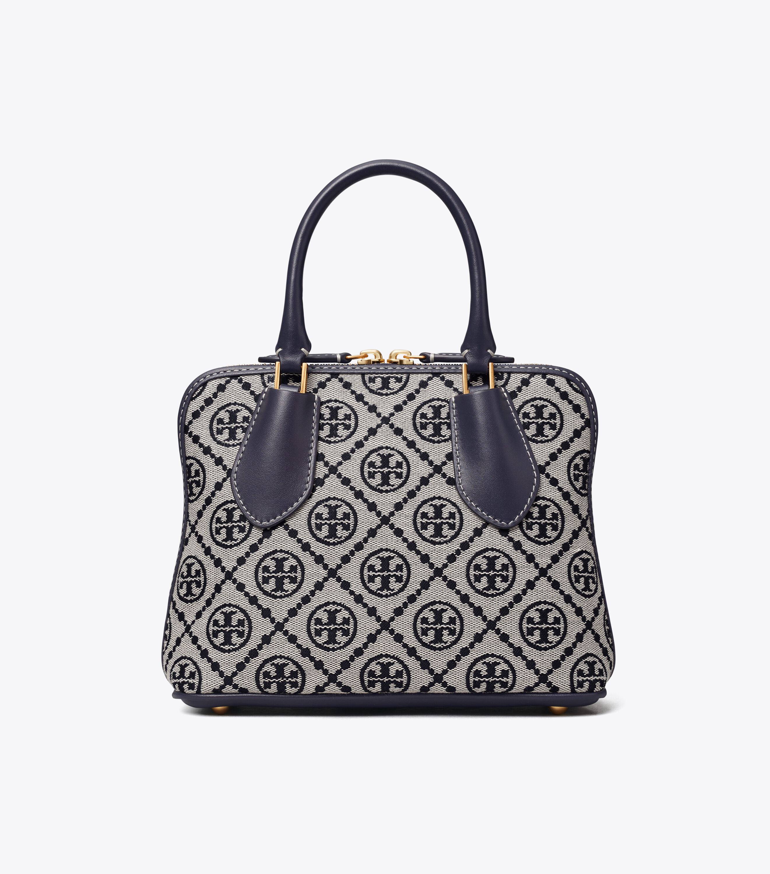 [ToryBurch] ミニペブルスイングバッグ TORY NAVY Mini T Monogram Jacquard Swing Satchel, Tory Navy | Tory