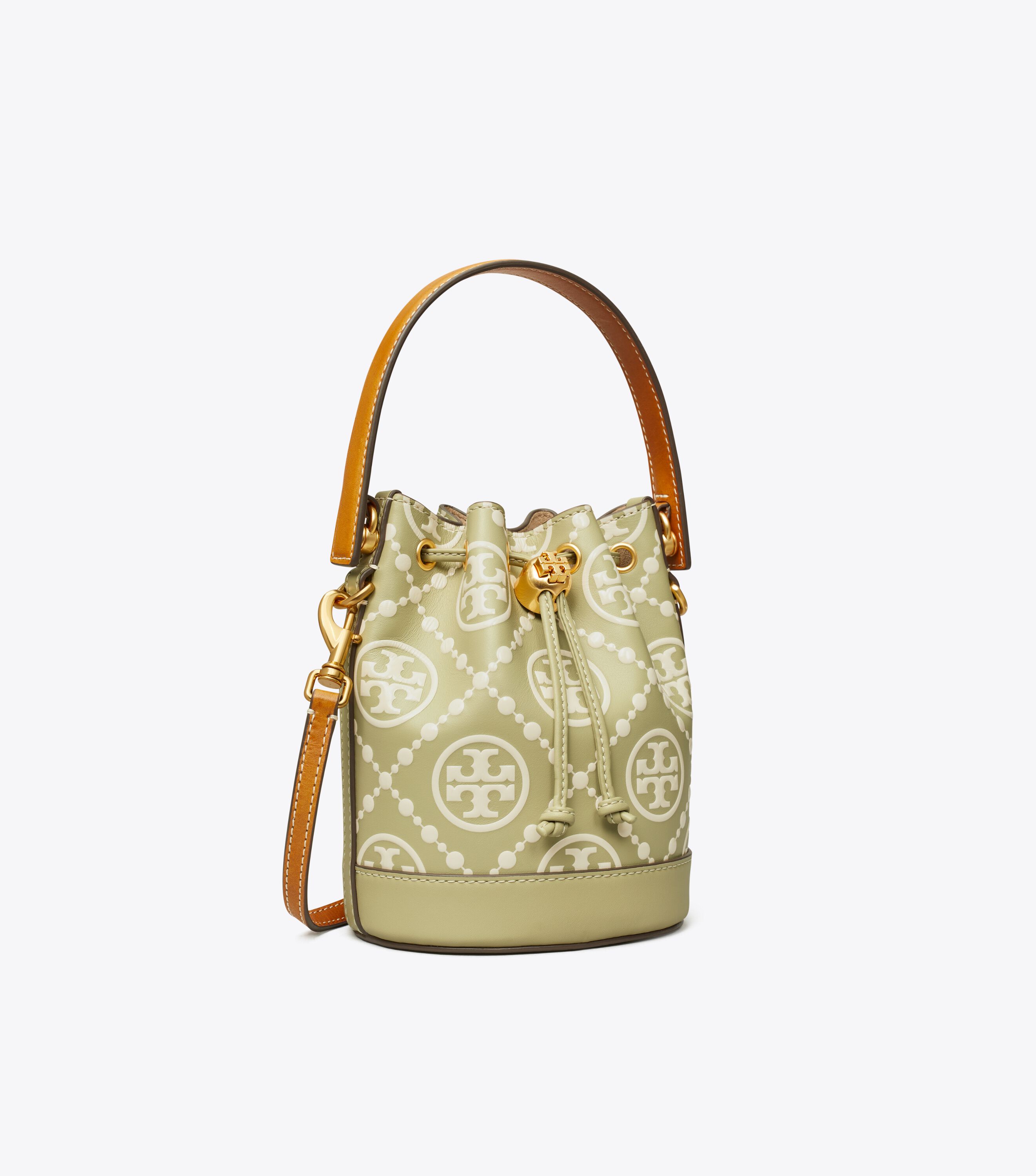 Tory Burch T Monogram Contrast Embossed Mini Bucket Bag Tory Burch UAE