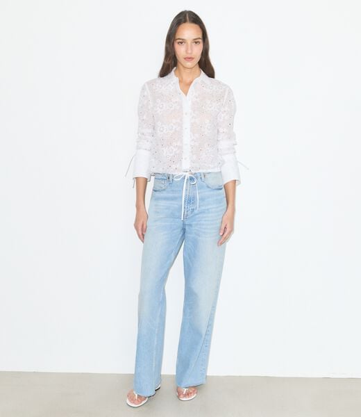 Cotton Eyelet Blouse tory burch cotton eyelet blouse