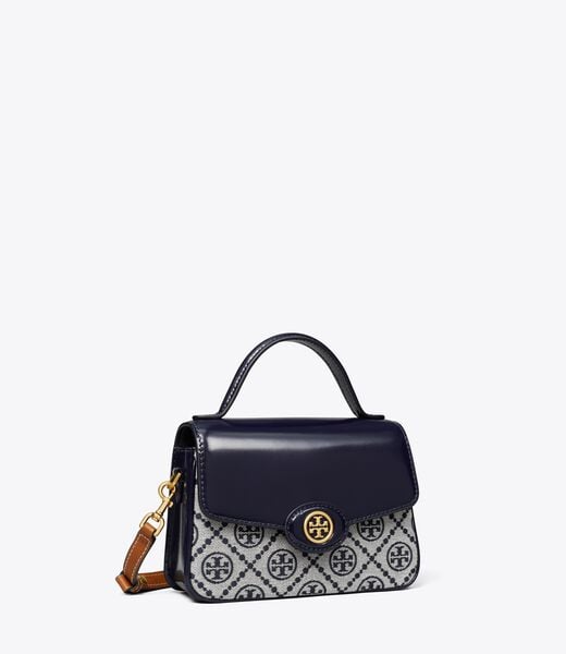 tory burch t monogram robinson small top handle bag