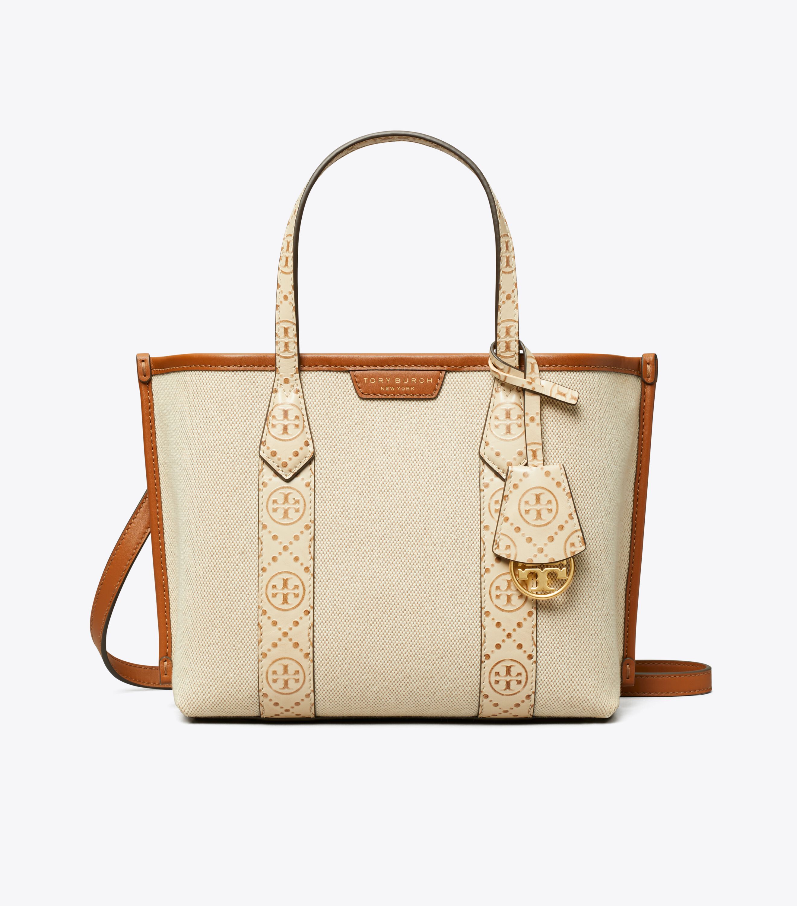 【2025年最新】大人気ブランドの人気アイテム  New Tote, Triple-Compartment Canvas Perry Small Cream Tory | バッグ