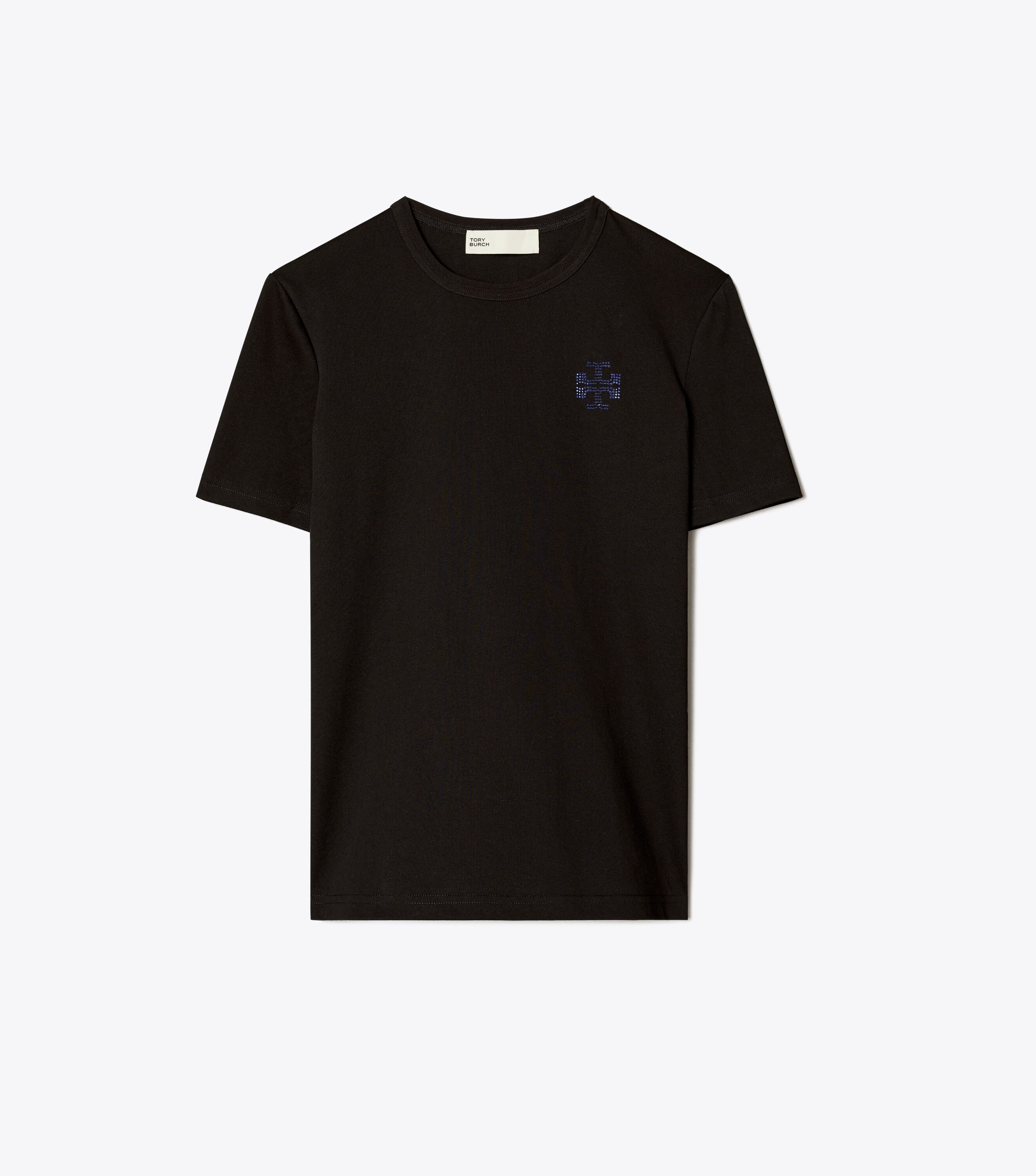 Tory Burch Embellished Logo T Shirt Tory Burch UAE