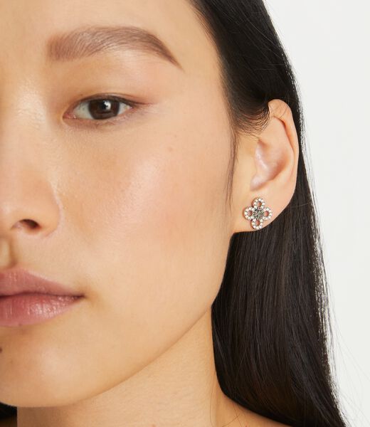 tory burch small kira clover pave stud