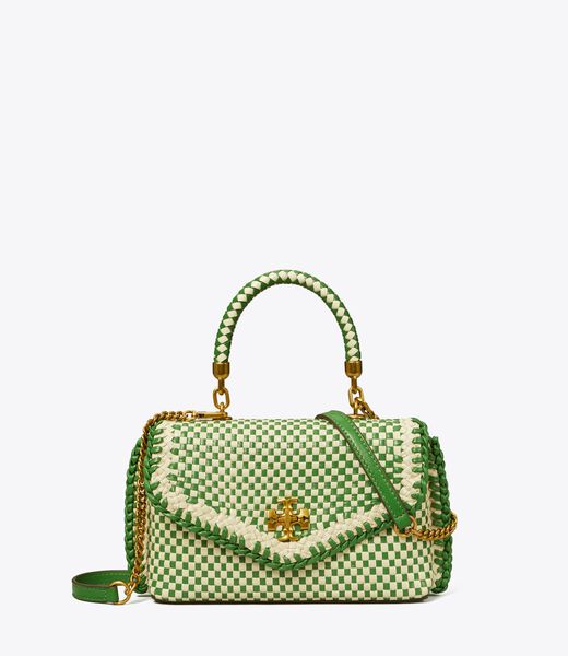 Mini Kira Woven Top-Handle Bag