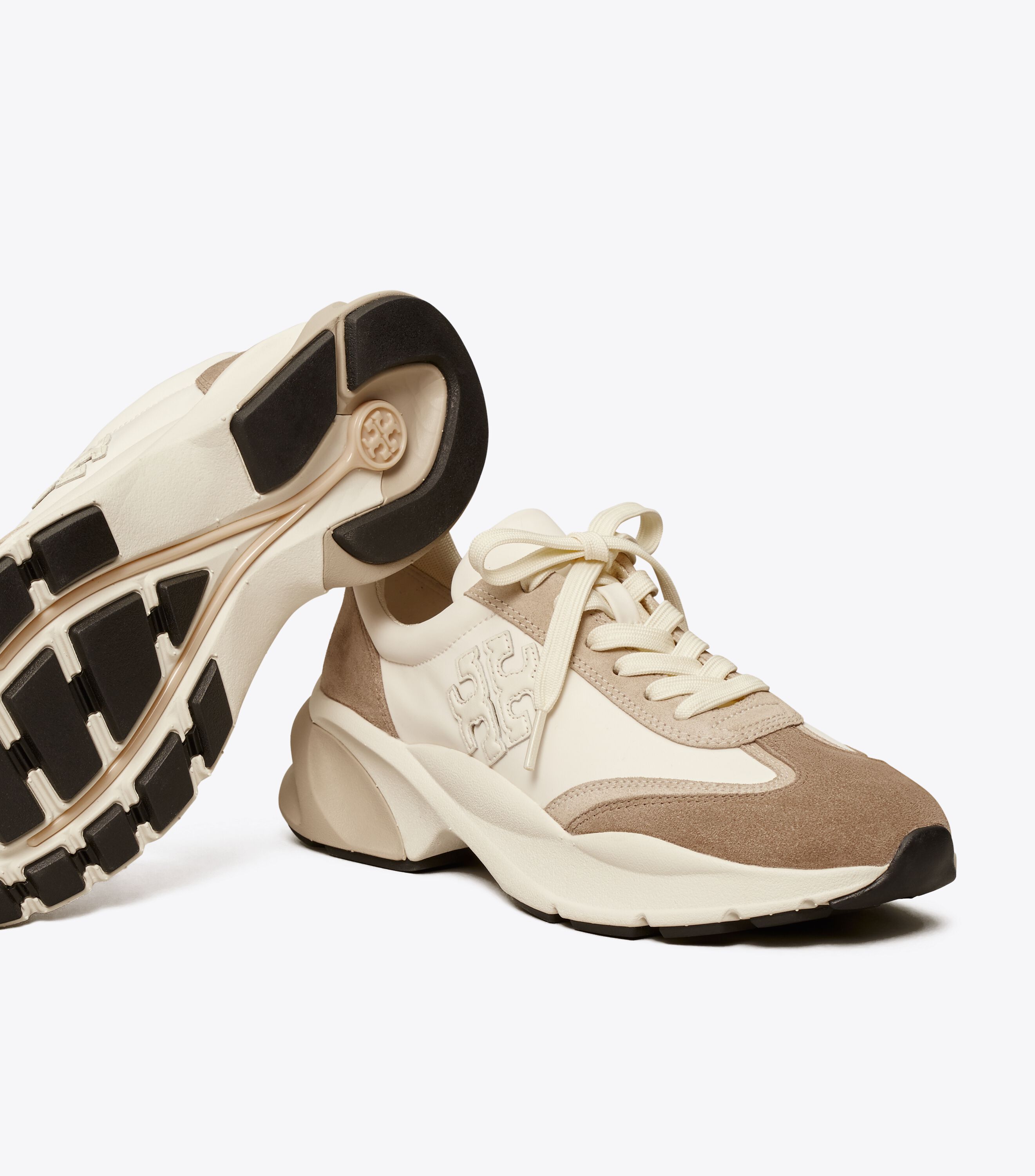 Tory Burch トリーバーチ スニーカー 83833 GOOD LUCK TRAINER TORY BURCH Good Luck Trainer Nylon Suede Sneaker White Plum