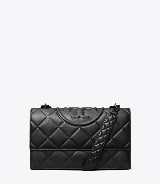 tory burch small fleming polished grain convertible shoulder bag