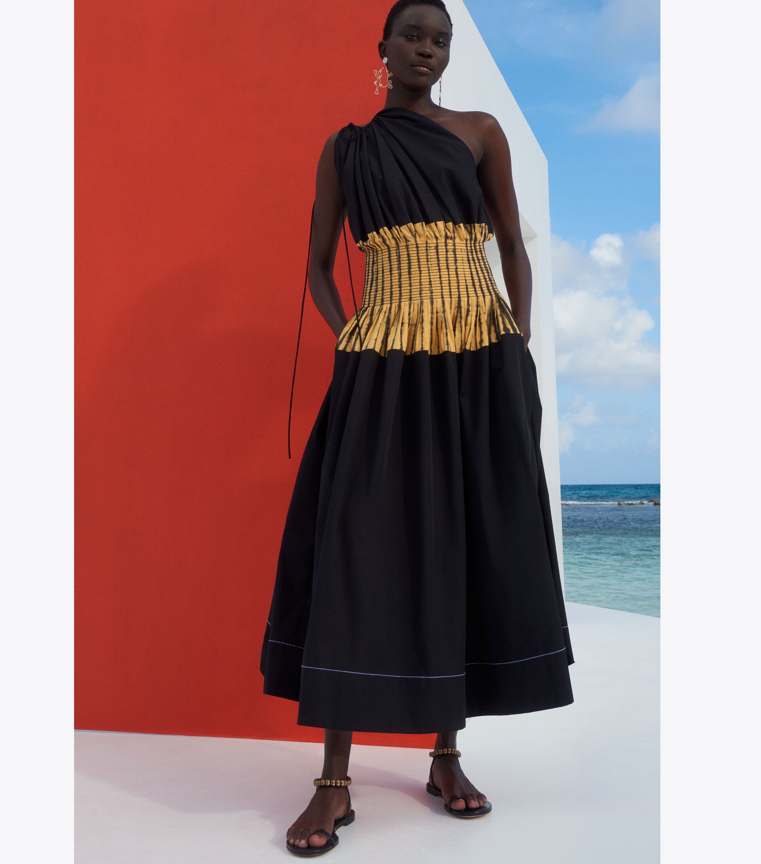 【送料&関税込】Tory Burch Shoulder Tie Top Tie-Shoulder Beach Dress: Women's Designer Coverups | Tory Burch