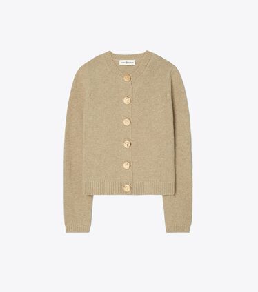 Logo Button Wool Cardigan