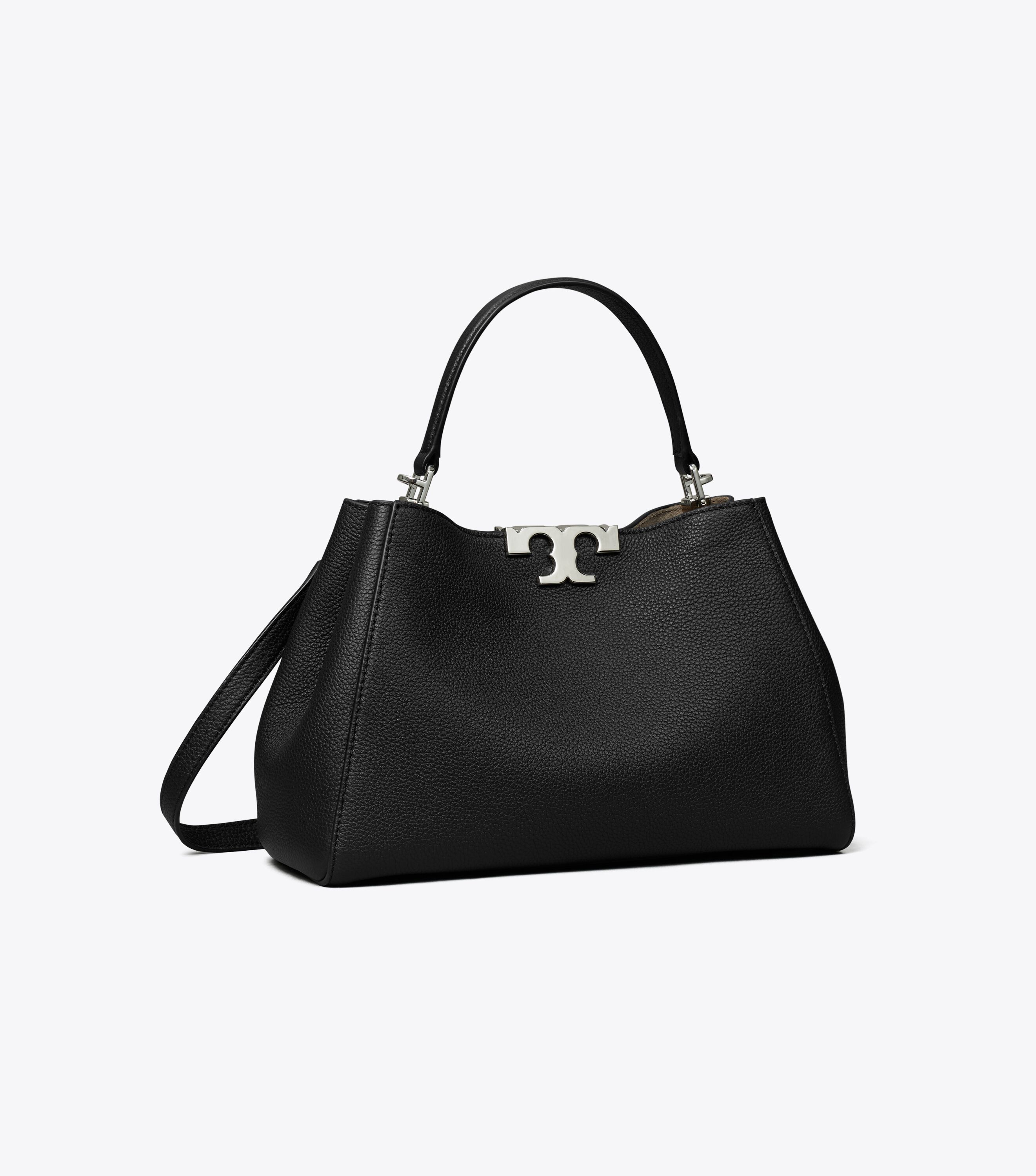 Medium Eleanor Soft Satchel, Black | Tory Burch UAE