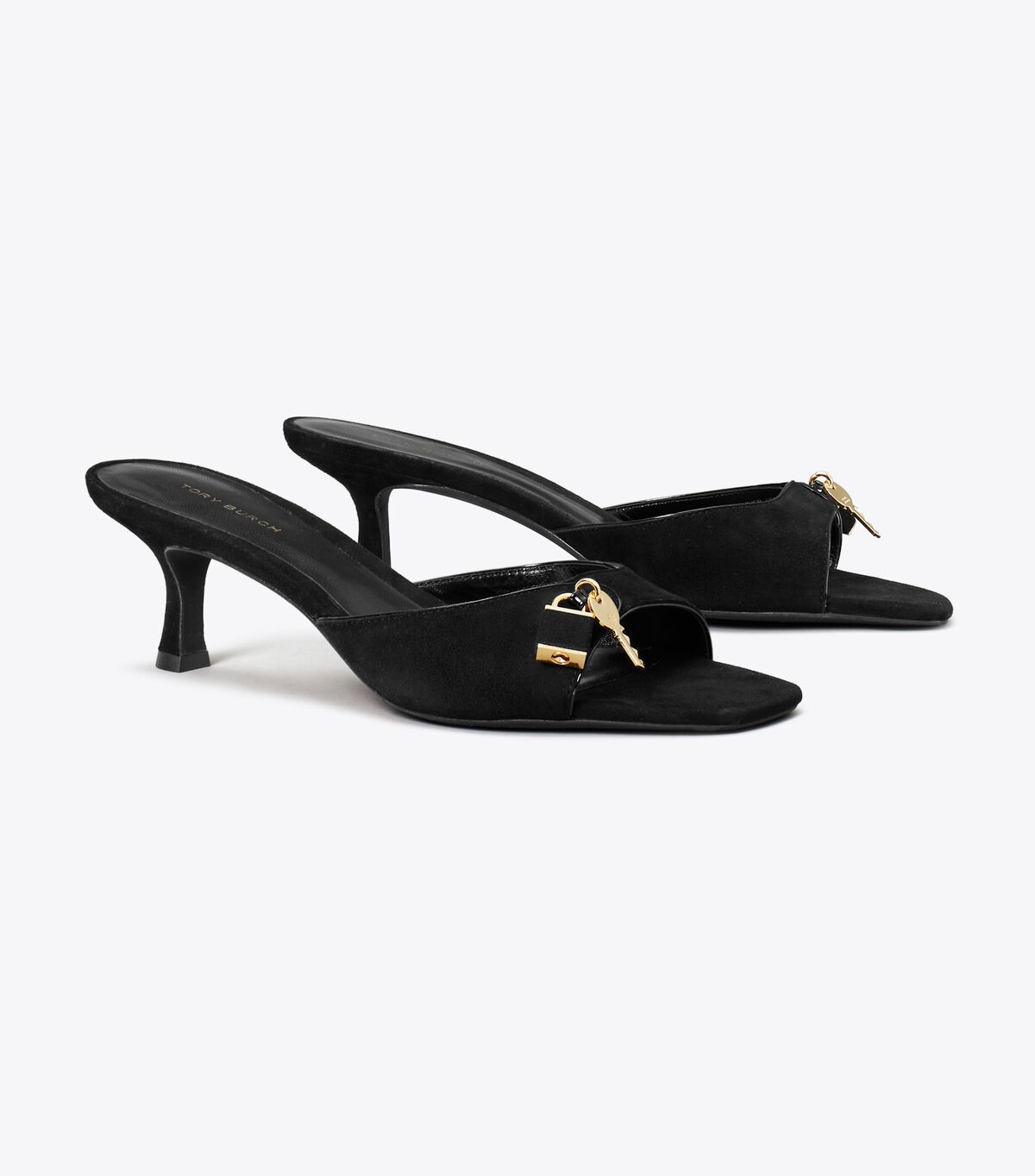 Lock Kitten Heel Sandal tory burch lock kitten heel sandal