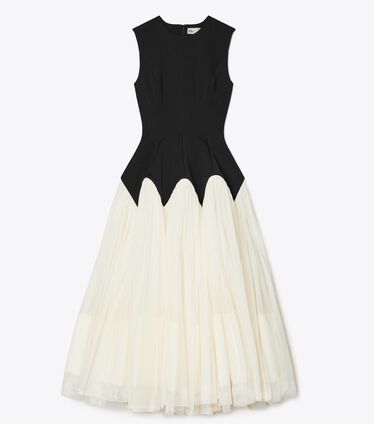 Colorblock Tulle Dress