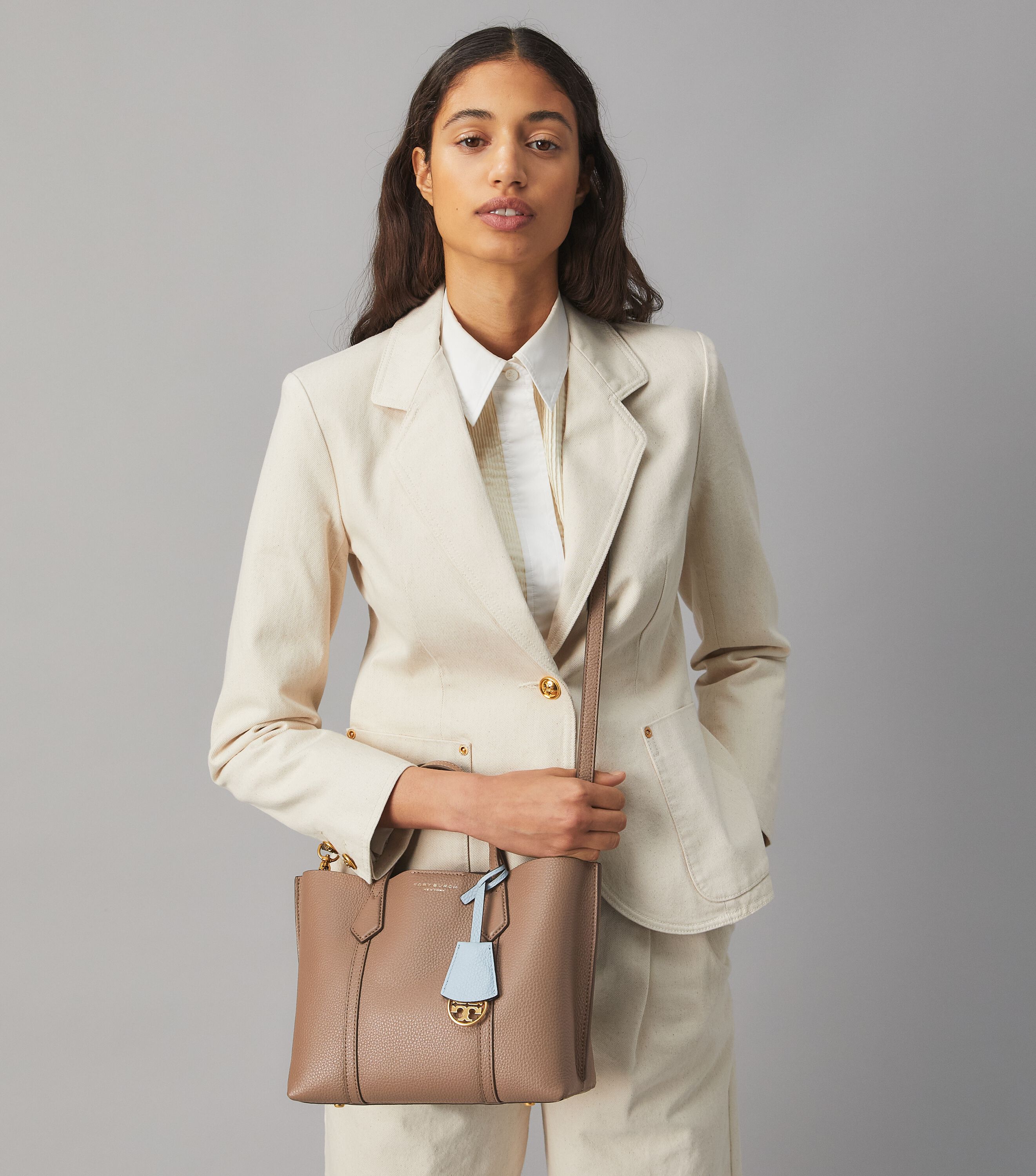 Tory burch perry small tote hot sale