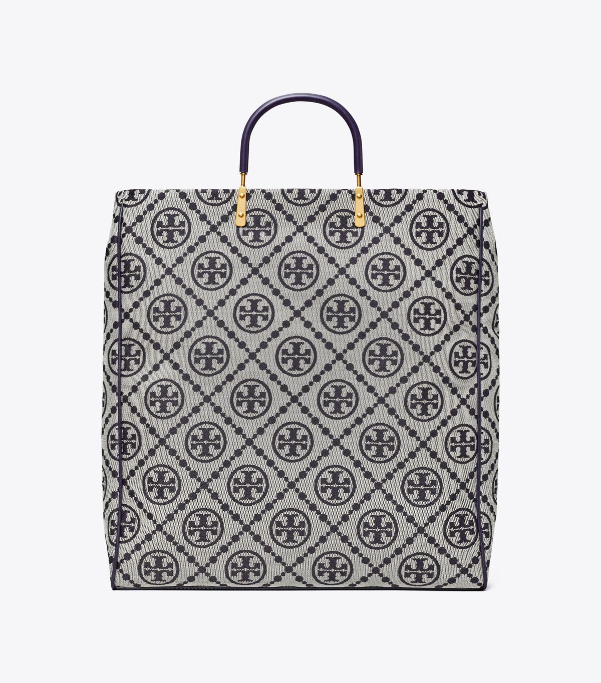 tory burch t monogram jacquard foldover tote