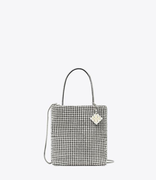 Night Owl Crystal-Embellished Mini Tote
