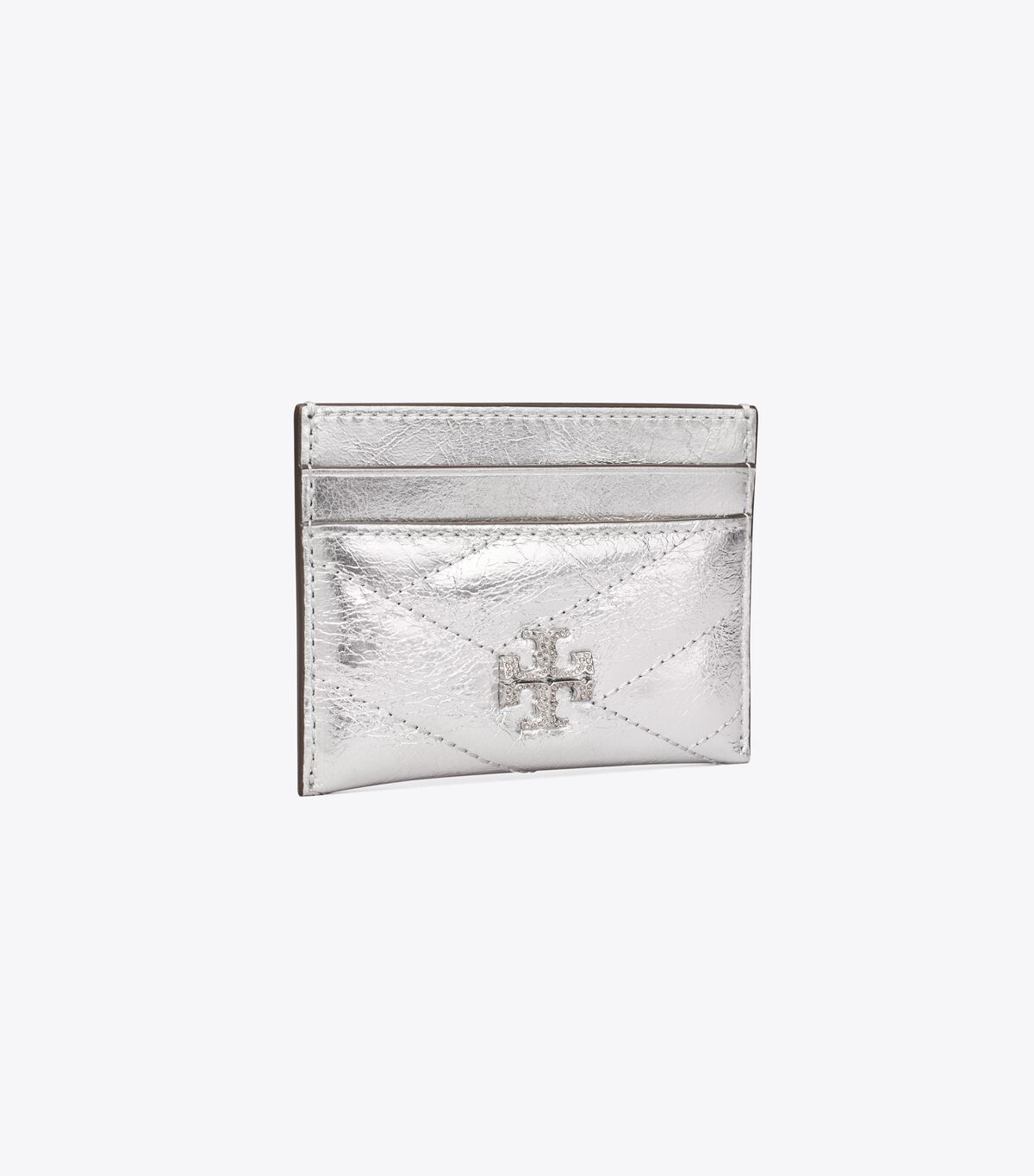 Kira Chevron Metallic Pave Logo Card Case tory burch kira chevron metallic pave logo card case