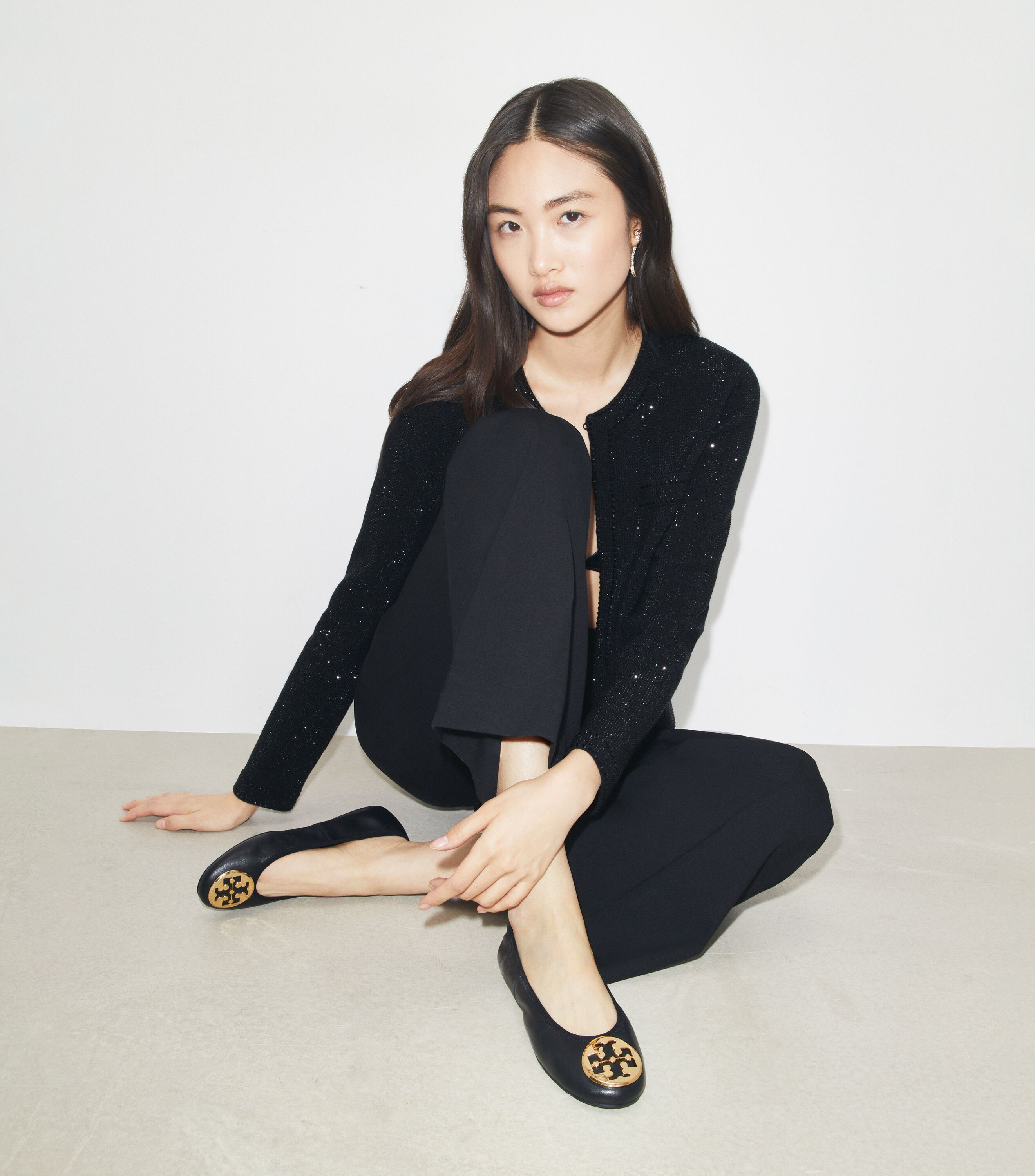 Reva Travel Ballet, Perfect Black / Gold | Tory Burch UAE