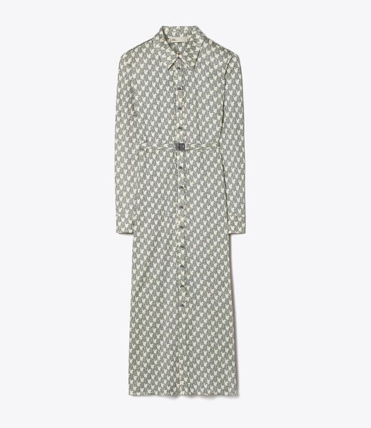 tory burch printed viscose shirtdress